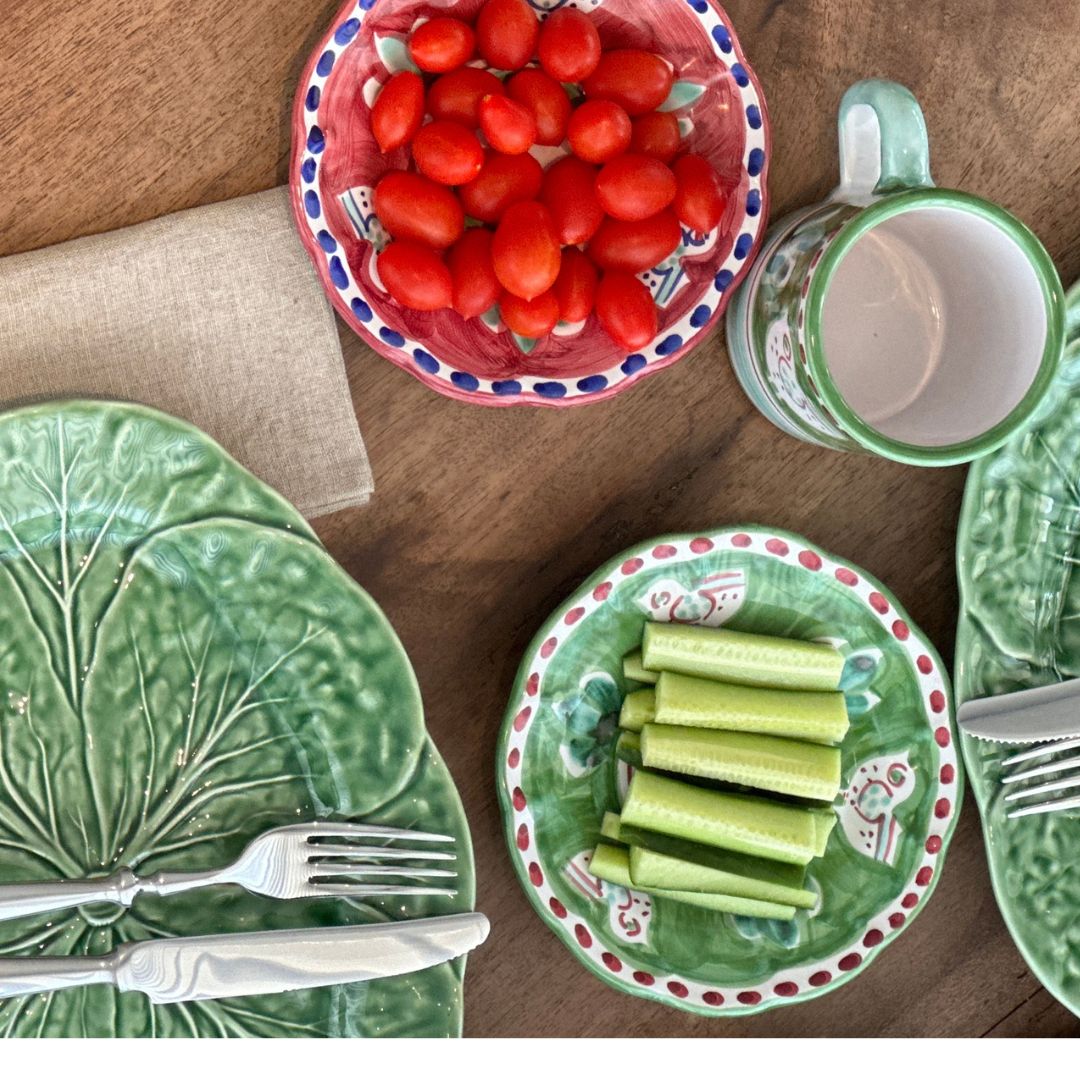 צלחת קינוח צבעונית קמפניה