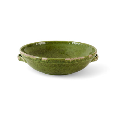Yellow Pompeii Crackle Glaze Bowl with Handles- 34cm