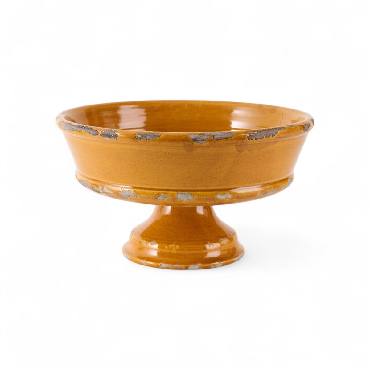 Pompeii Crackle Glaze Bowl on Leg- 31cm