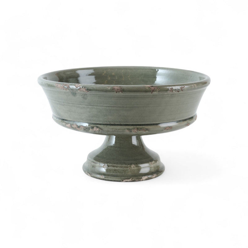 Pompeii Crackle Glaze Bowl on Leg- 31cm