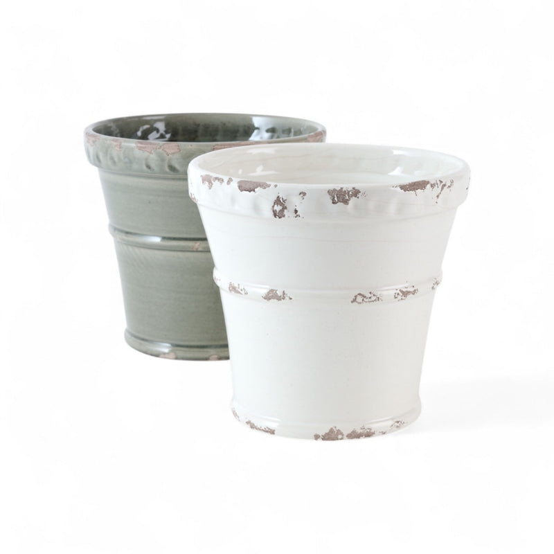 Pompeii Crackle Glaze Planter- 16cm
