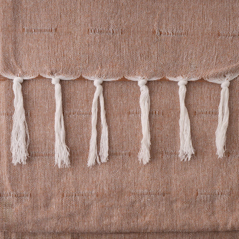 Tablecloth Rust Lines/Fringes