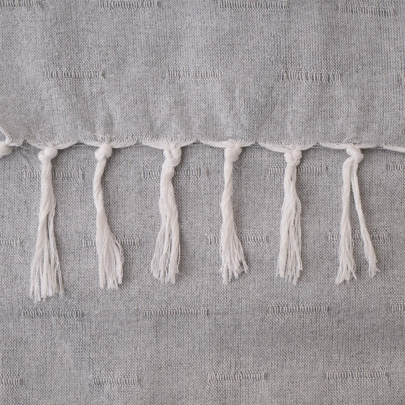 Tablecloth Grey Lines/Fringes