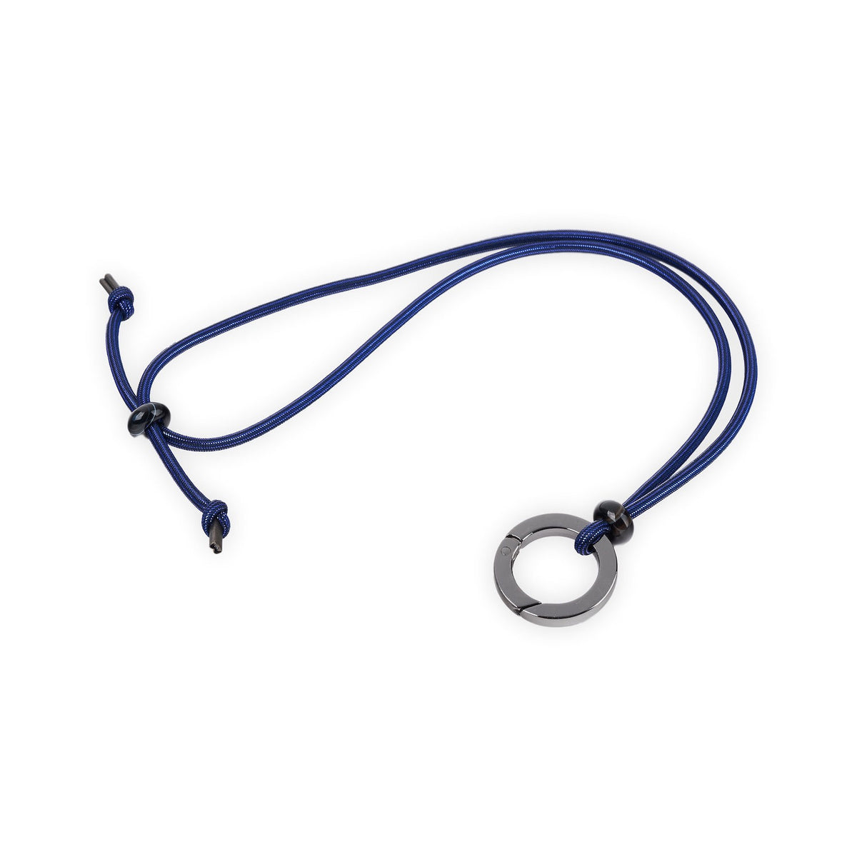 Eyeglasses Necklace Holder Black Leather & Gold Ring