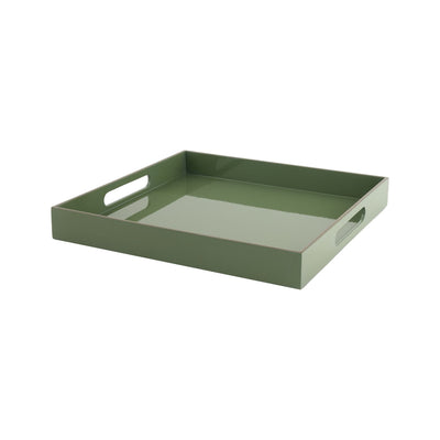 Square Tray with Handles - Khaki Green