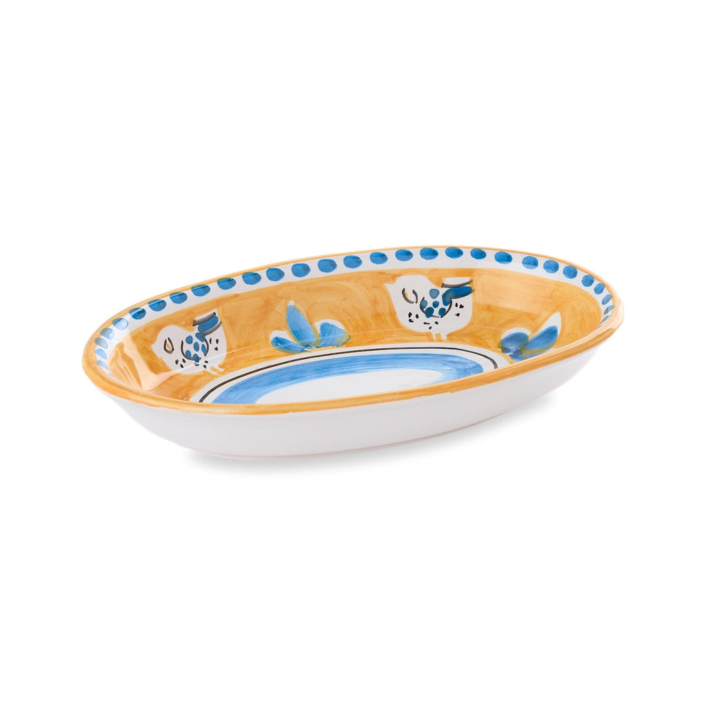 Campagna Colorful Deep Oval Plate – Blue Bandana