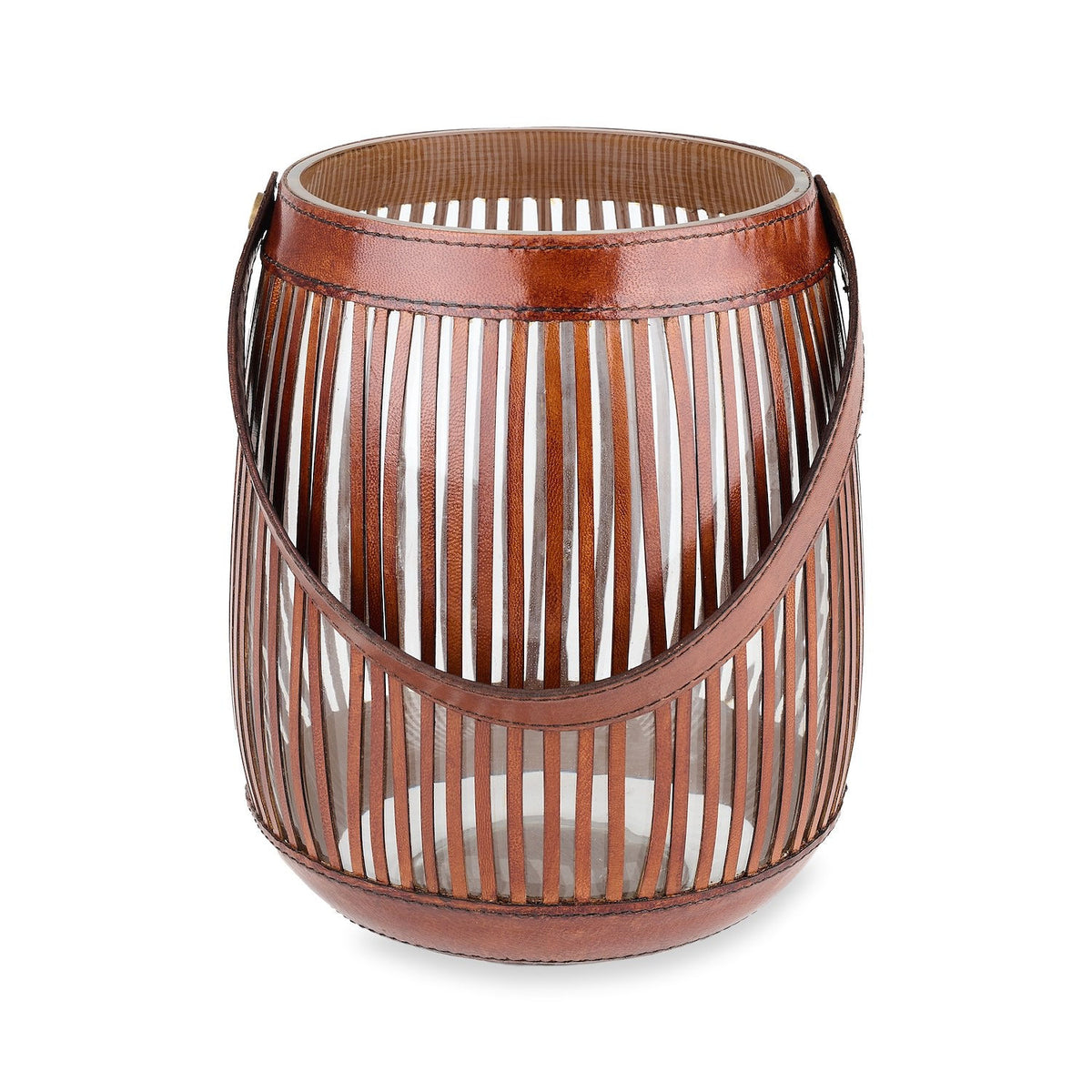 Leather Hurricane with Handle- Small