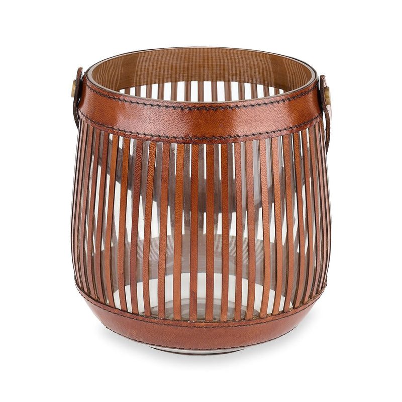 Leather Hurricane with Handle- Small