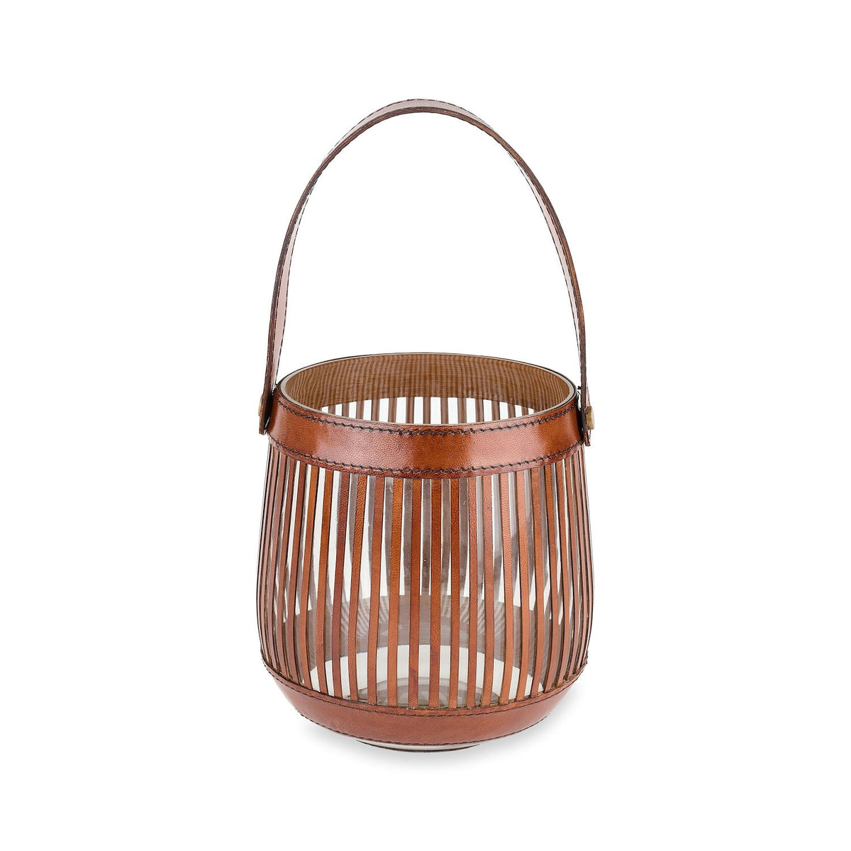 Leather Hurricane with Handle- Small