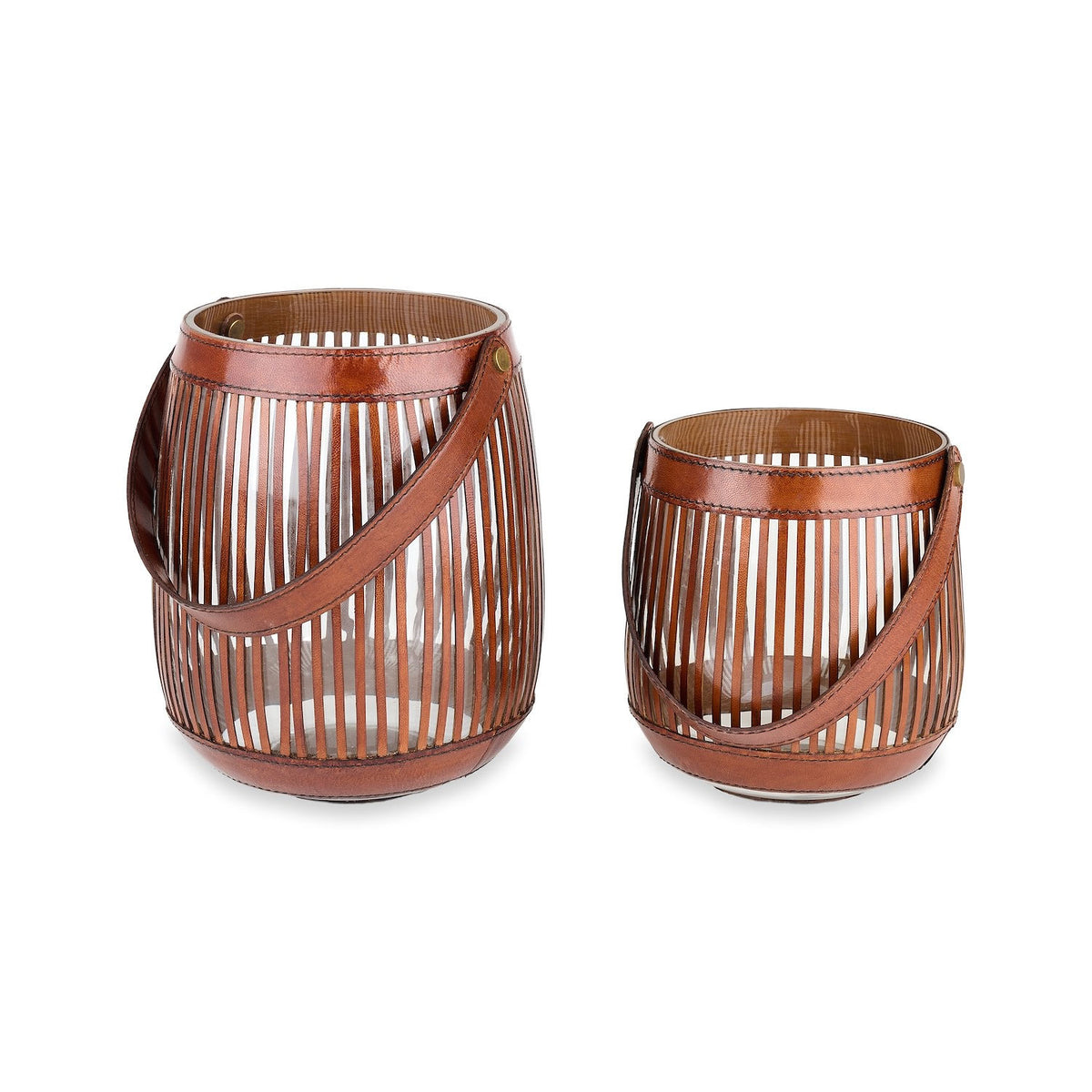 Leather Hurricane with Handle- Small