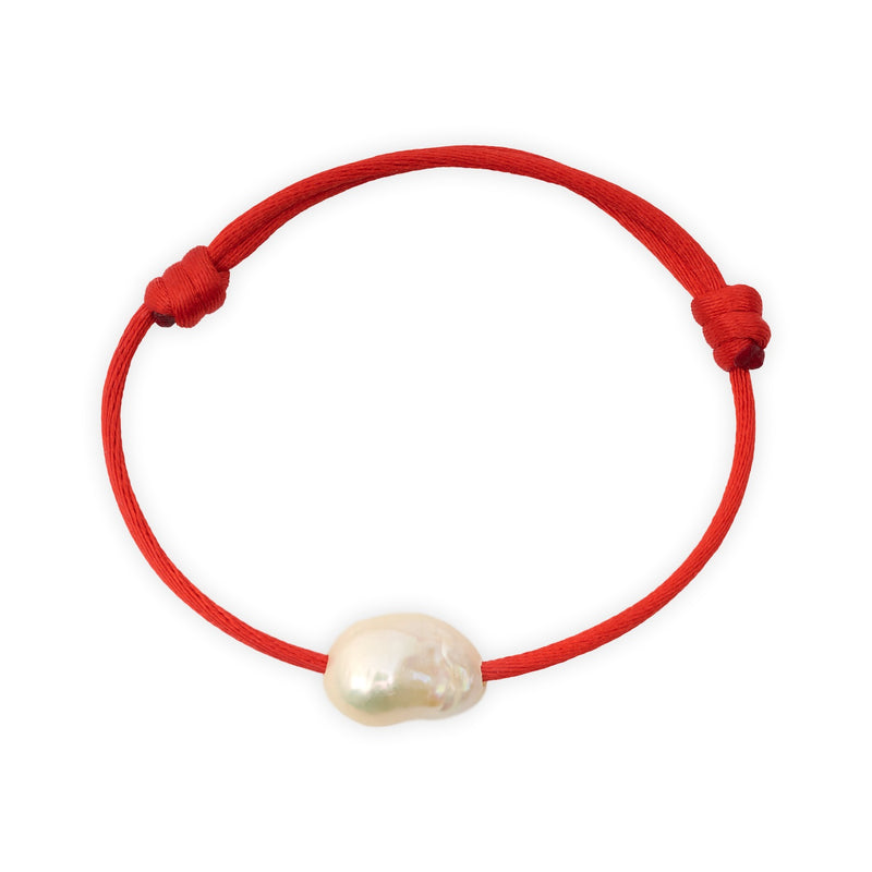 Pearl Bracelet with Expandable Cotton Silk Thread