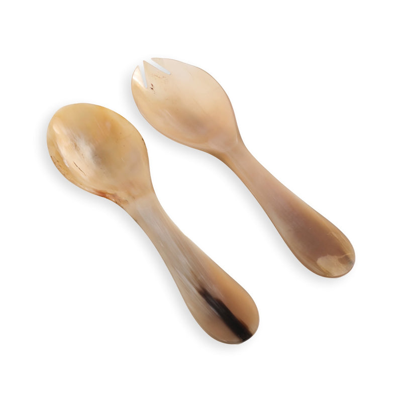 Horn Salad Servers Square