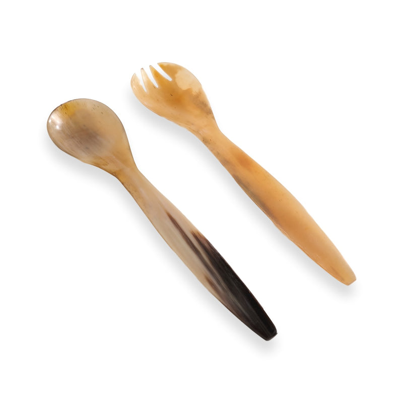 Horn Salad Servers Square