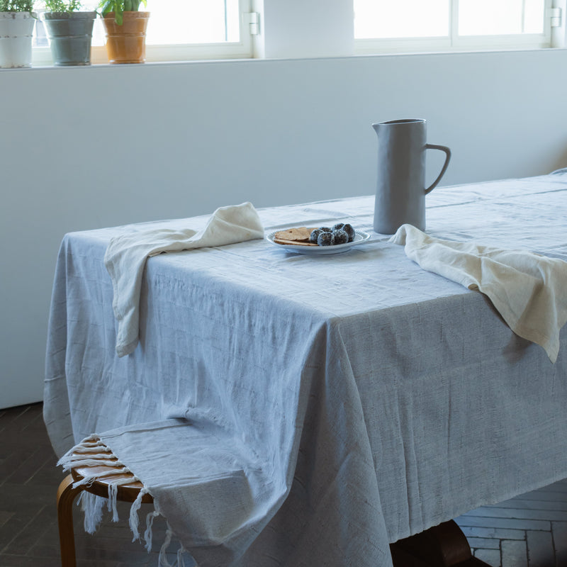 Tablecloth Natural Lines/Fringes