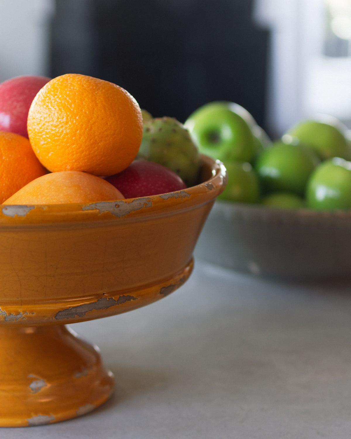 Pompeii Crackle Glaze Bowl on Leg- 31cm