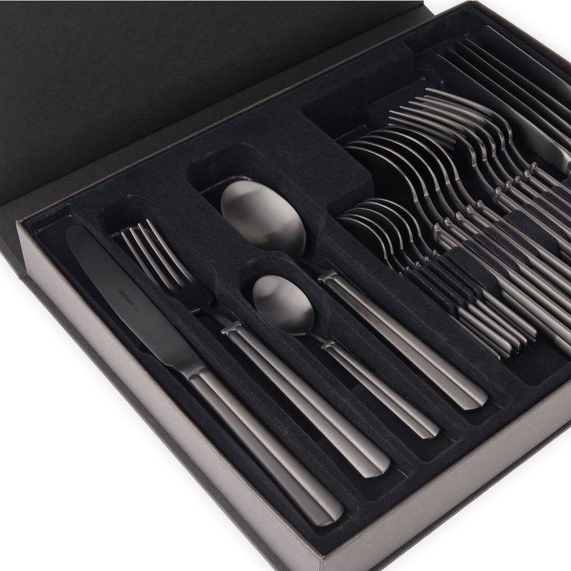 Cutlery Brooklyn Matte Black 24pcs