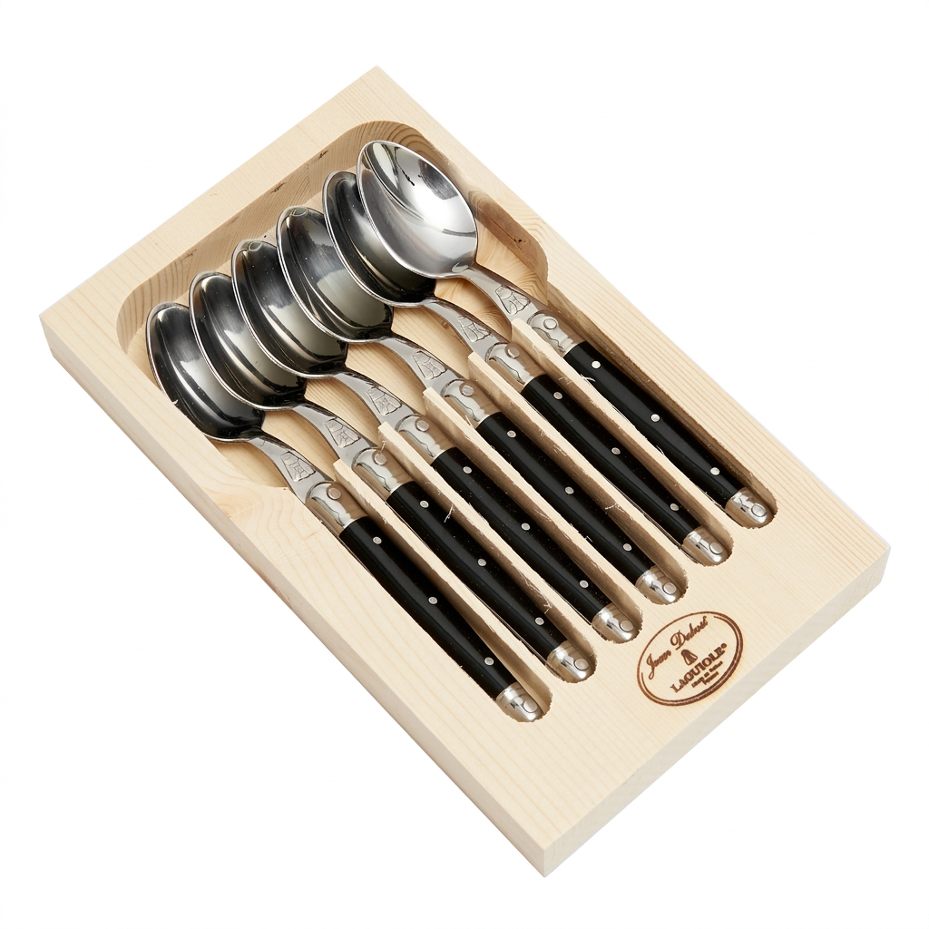 Boxed Set for 6 Tea Spoons - Black
