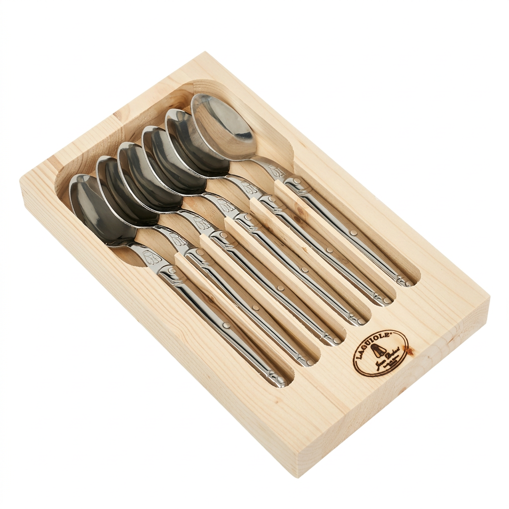 Boxed Set for 6 Tea Spoons - Stainless Steel
