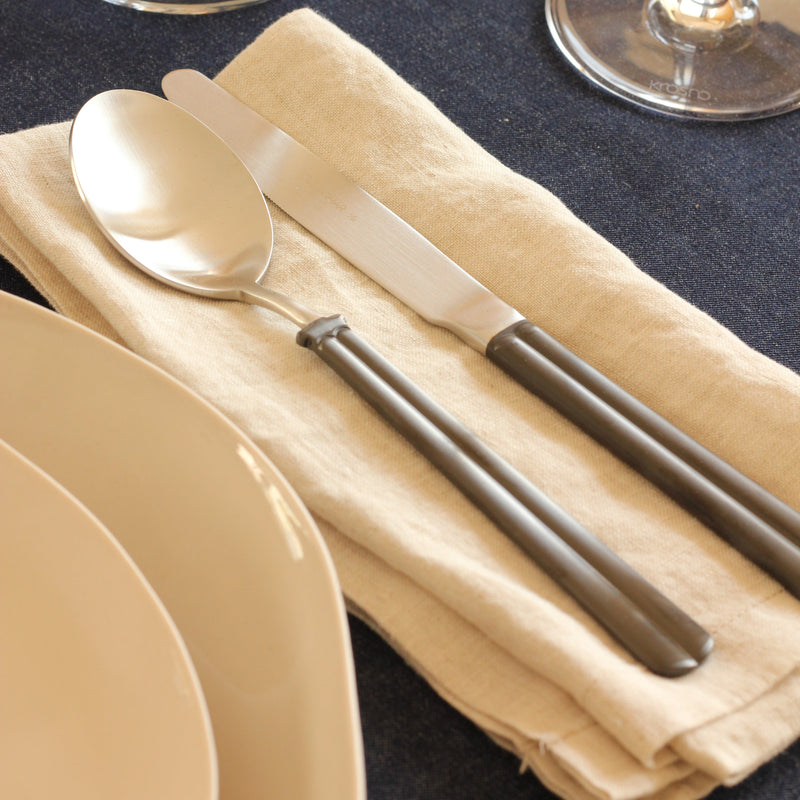 Cutlery Brooklyn Stainless Steel with Black Handle 24pcs