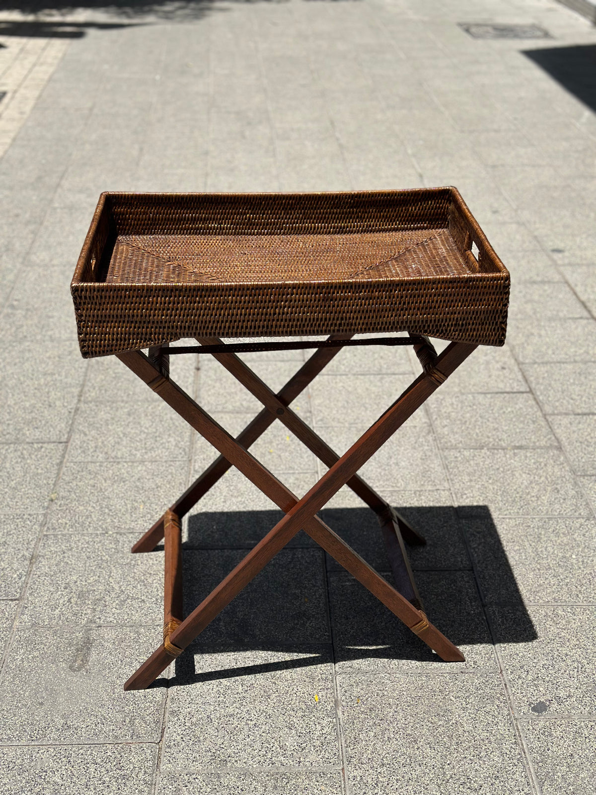 Rattan Rectangular Side Table
