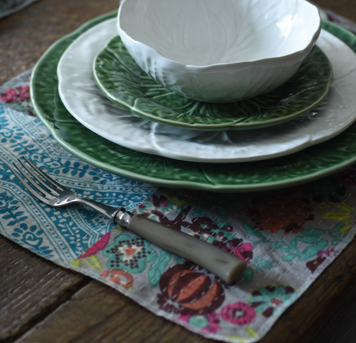 Set of 6 Handcrafted quilted placemats