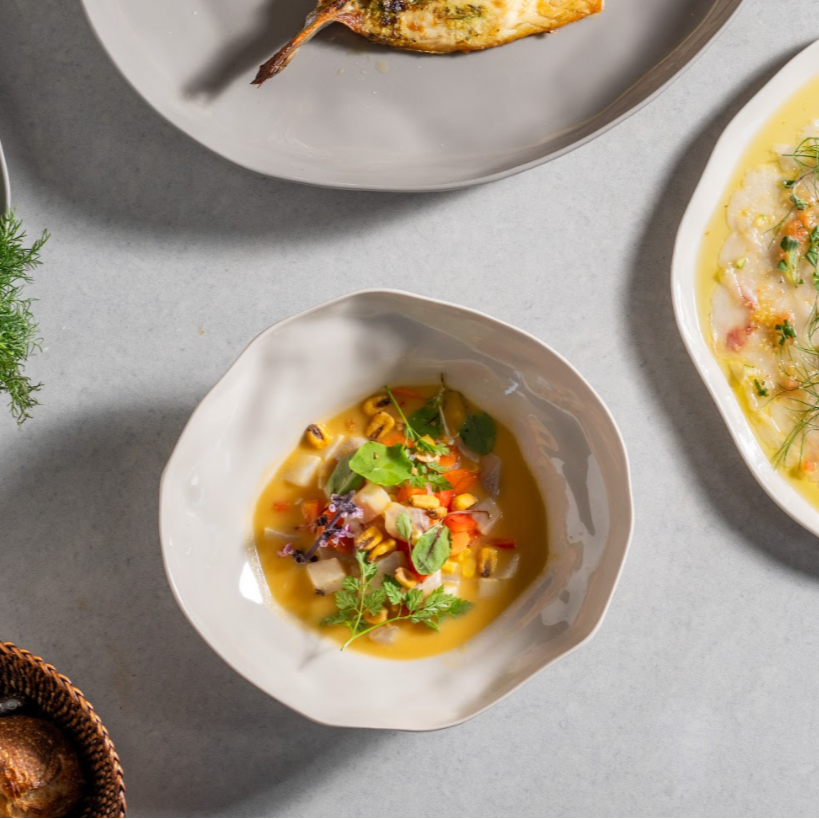 Organic Stoneware Grey Oval Open Bowl