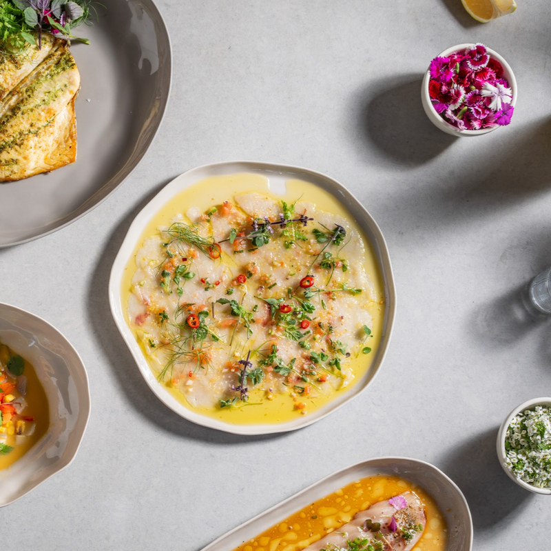 Organic Stoneware Gray Round Flat Platter