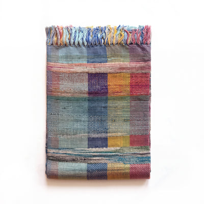 Hand-woven silk&wool Throw Blanket