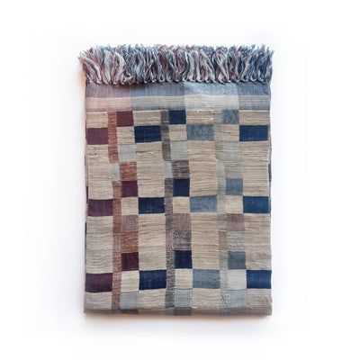 Hand-woven silk&wool Throw Blanket