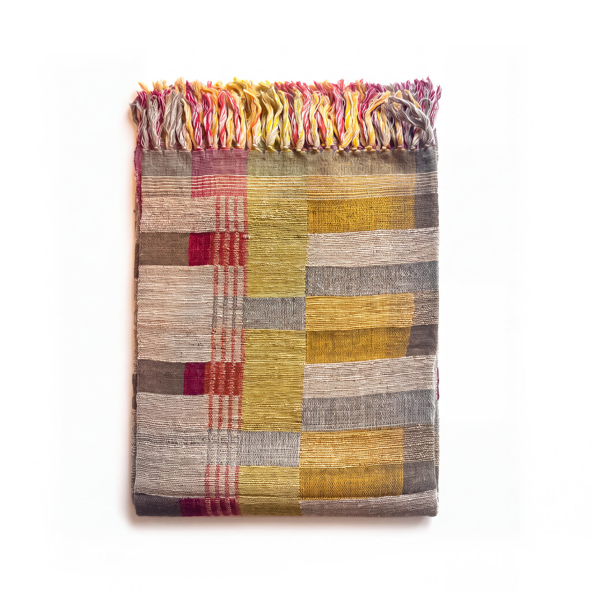Hand-woven silk&wool Throw Blanket