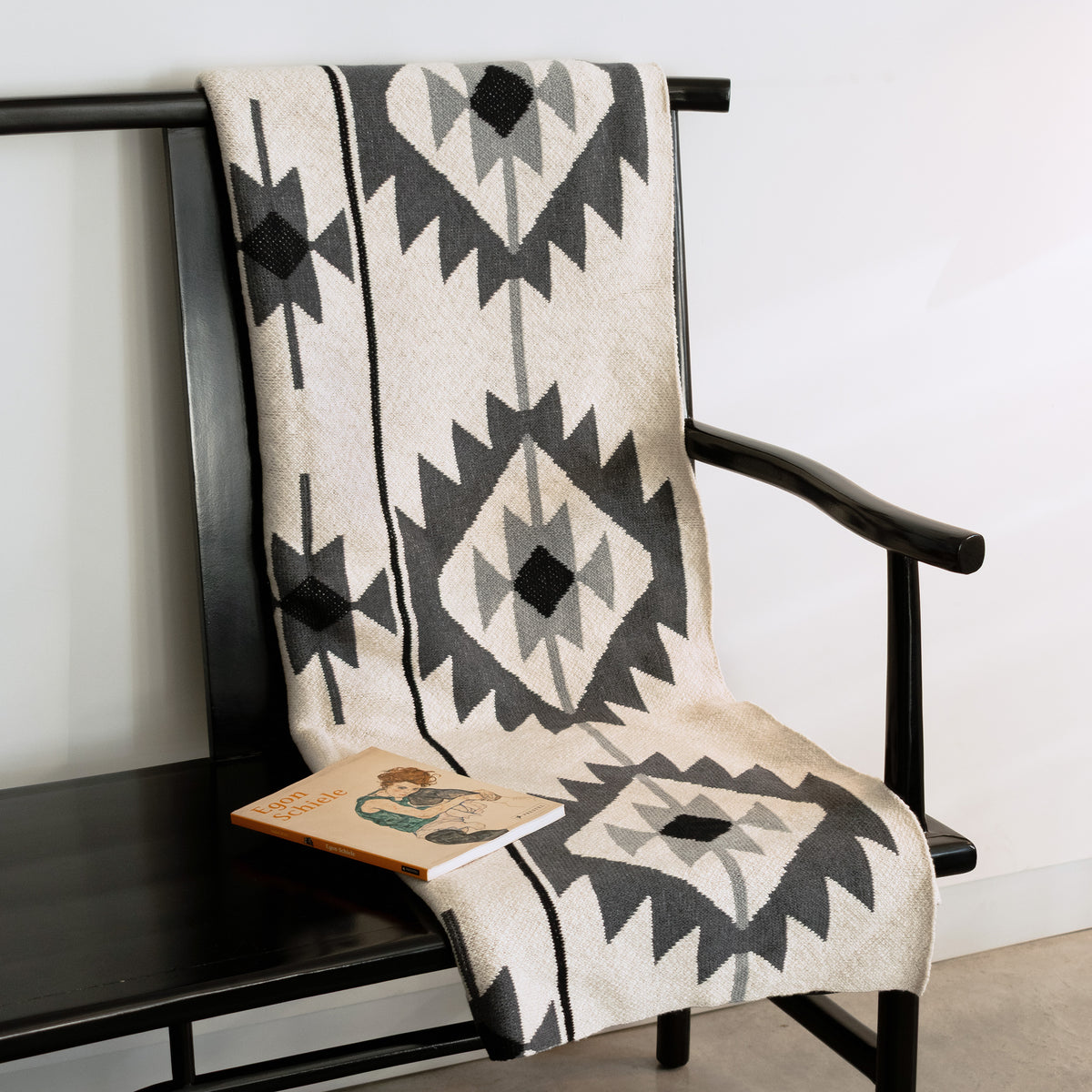 Knitted Cotton Throw - Aztek