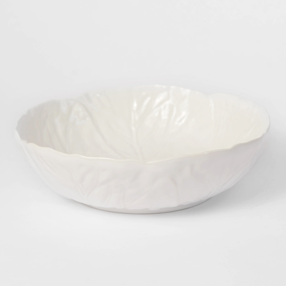 Verde Cabbage Serving Bowl 29cm White