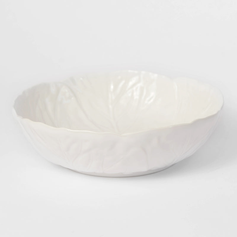 Verde Cabbage Serving Bowl 29cm White
