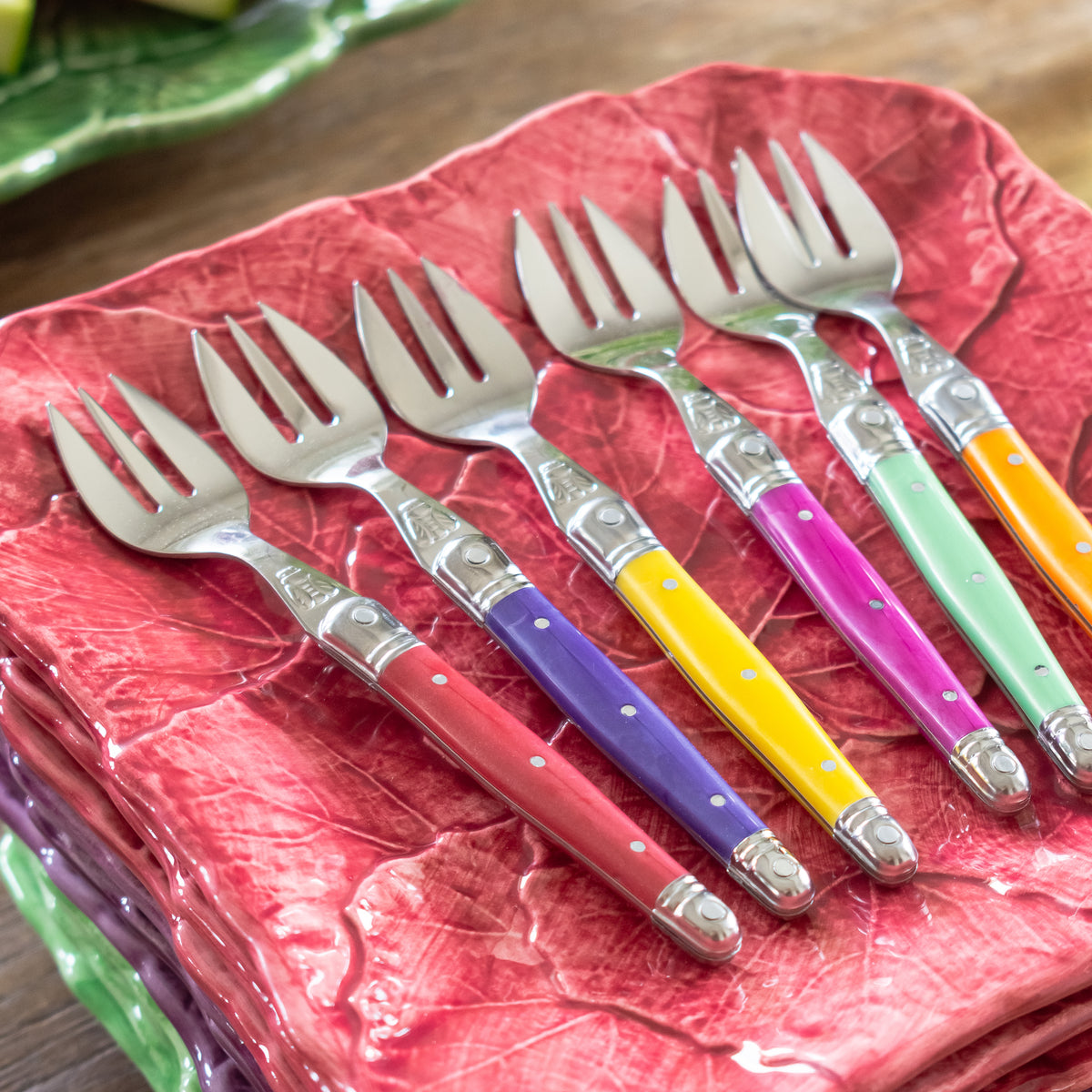 Boxed Set for 6 Cake Forks - Fruit