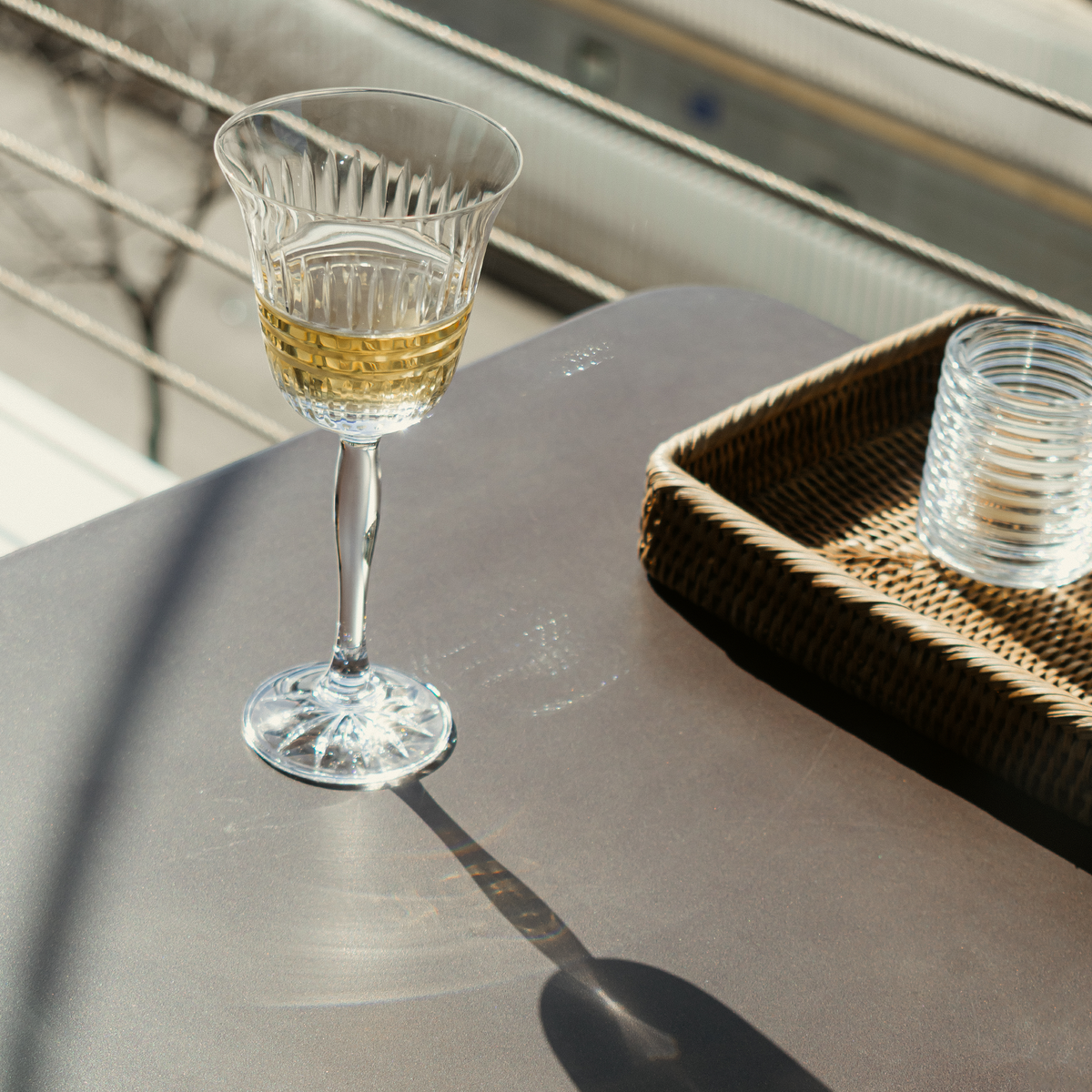 כוסות קריסטל יין שקופות, סט של 6