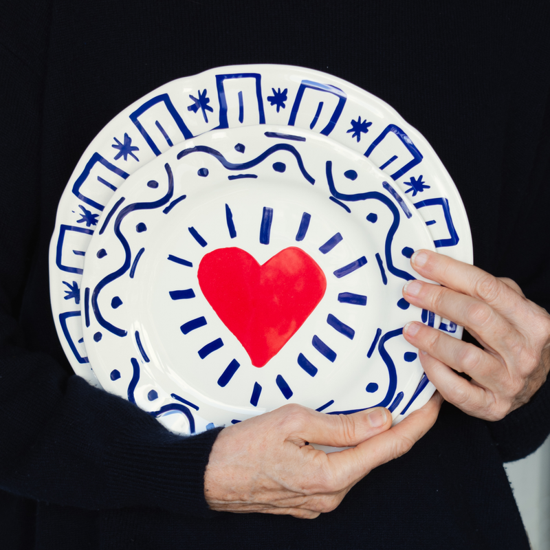 Castelbajac Dinner Set – 6 Starters & 6 Main Courses – Blue Bandana
