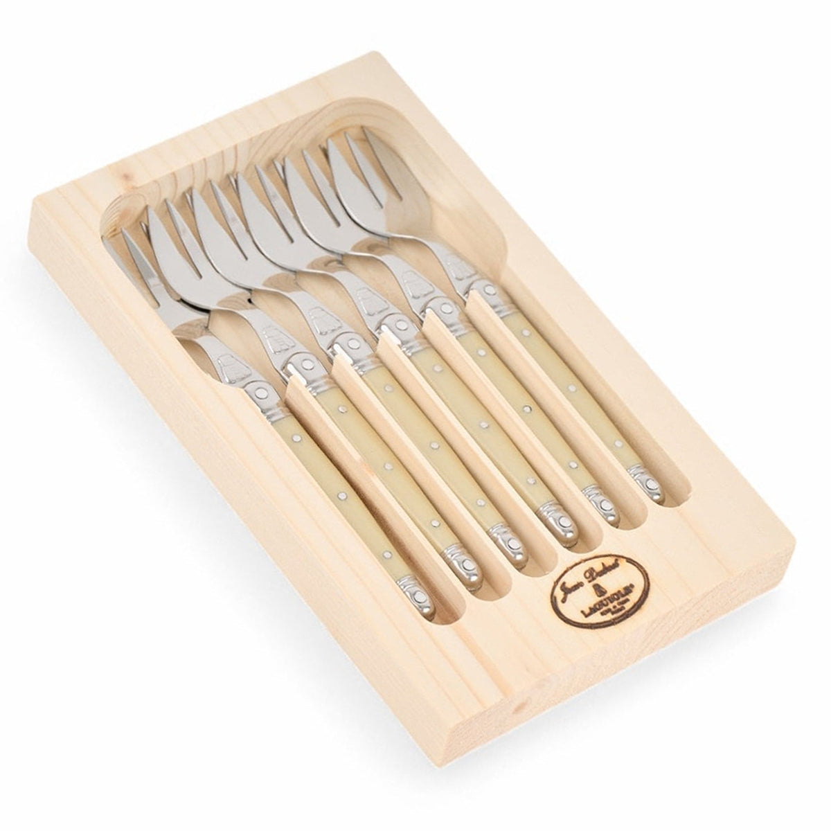 Boxed Set for 6 Cake Forks - Natural