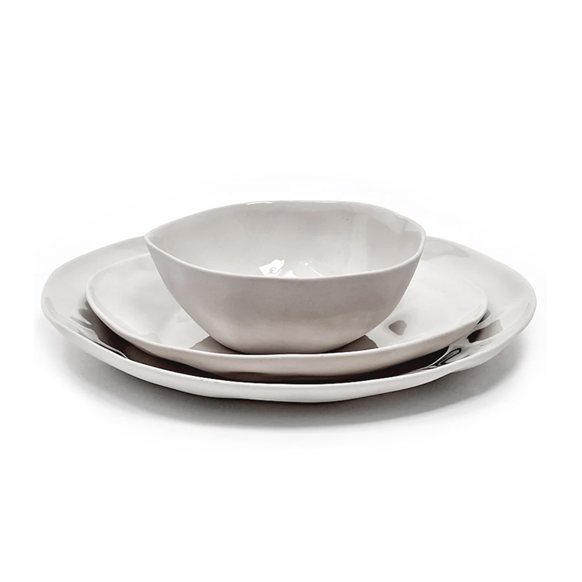 Organic Stoneware Dinnerware, Place Setting