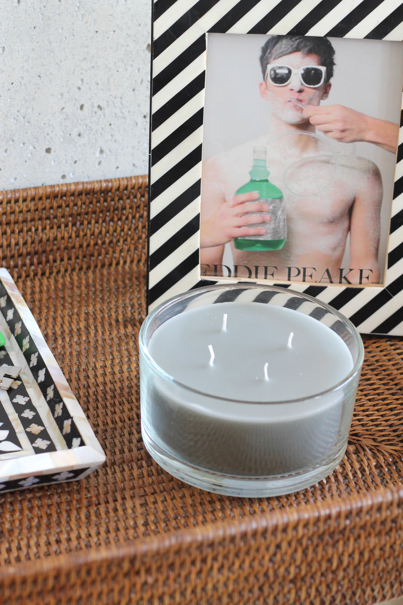 Jasmine Scented Clara Candle Wrapped in Bandana+ Candle Snuffer Set