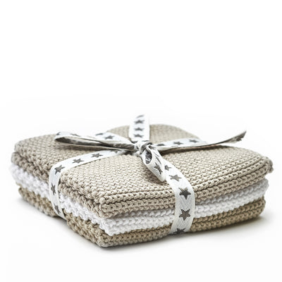 Grey Hand Towels, Set of 3