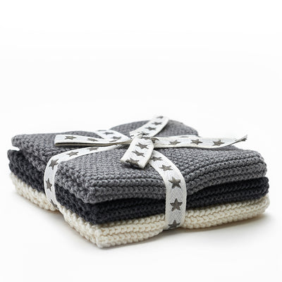 White Hand Towels, Set of 3