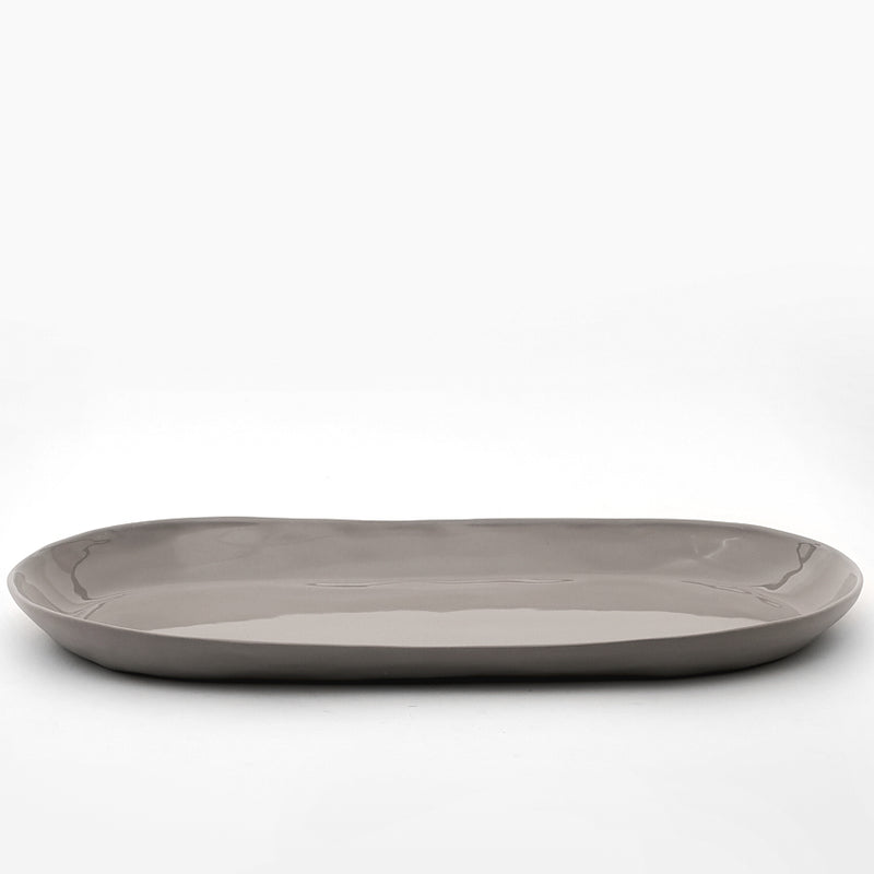 Organic Stoneware Off White Oval Platter