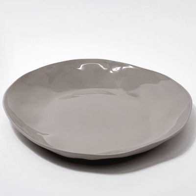 Organic Stoneware Off White Round Platter