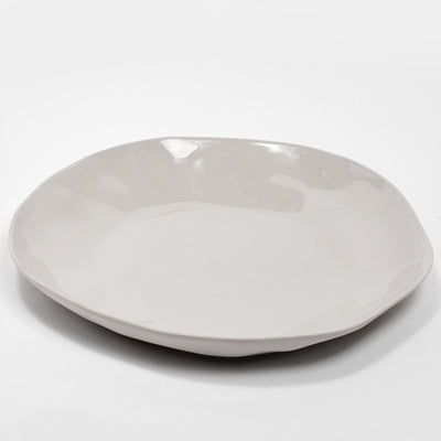 Organic Stoneware Charcoal Round Platter