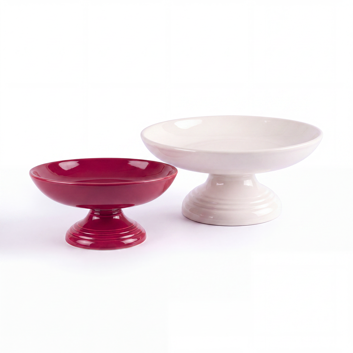 Footed Bowl on a Leg Large | Red