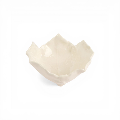 קערית עלה 13 ס"מ - לבן