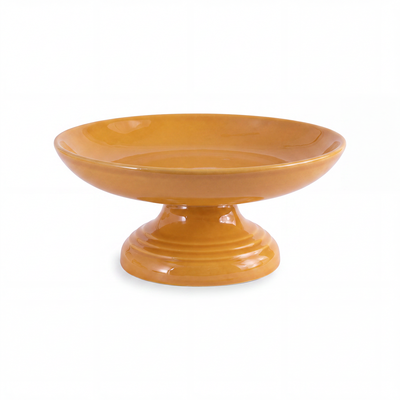 Footed Bowl on a Leg Small | Mustard