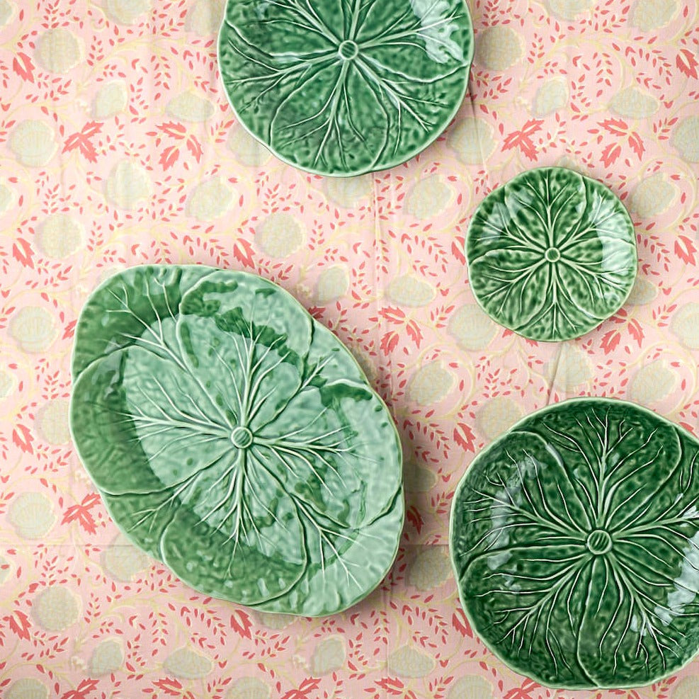 ורדה צלחת הגשה אובלית כרוב ירוק 32 ס"מ