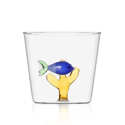 Drinking glass Pink Fish