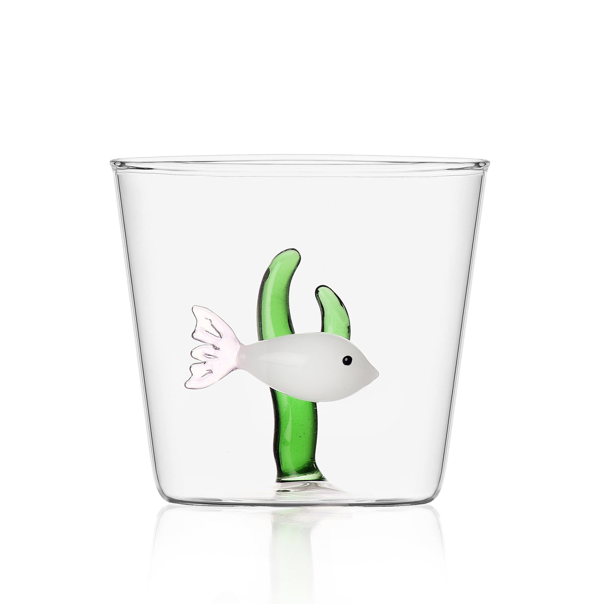 Drinking glass Blue Fish